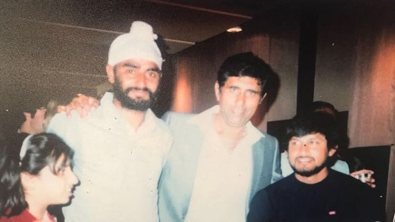 Sandeep Patil after India victory in the 1983 finals