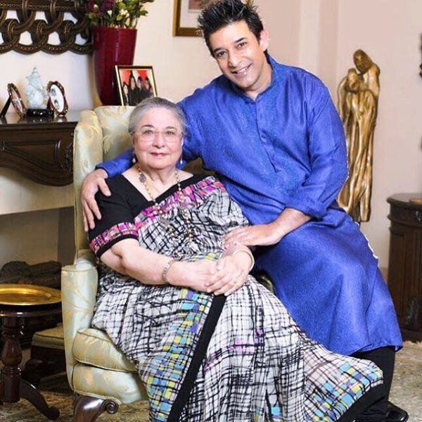 Suneet Varma with his mother
