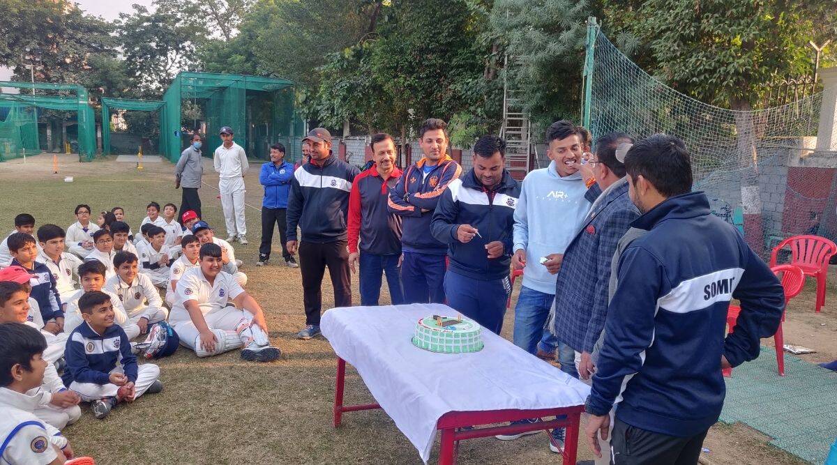 Yash Dhull at the Bal Bhawan Cricket Academy in Dwarka, Delhi