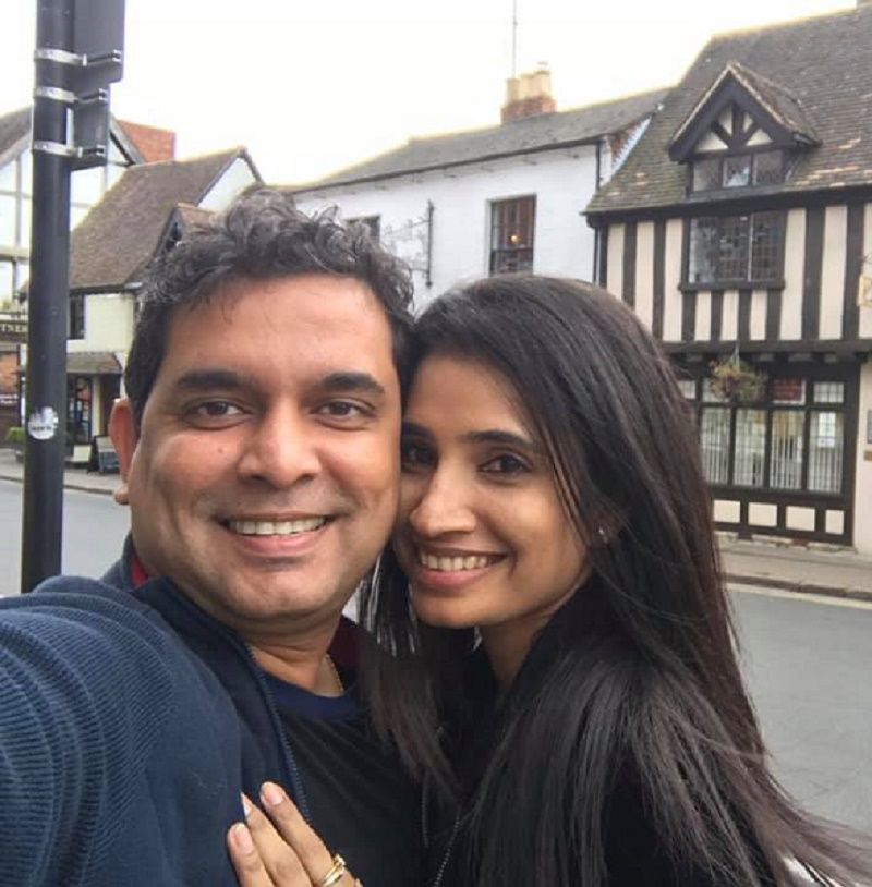 Amit with his wife