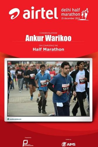 Ankur Warikoo during a marathon