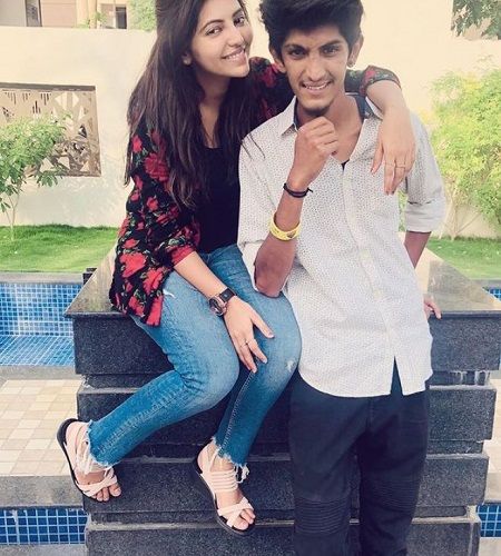 Athulya Ravi with her brother