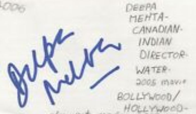 Deepa Mehta signature