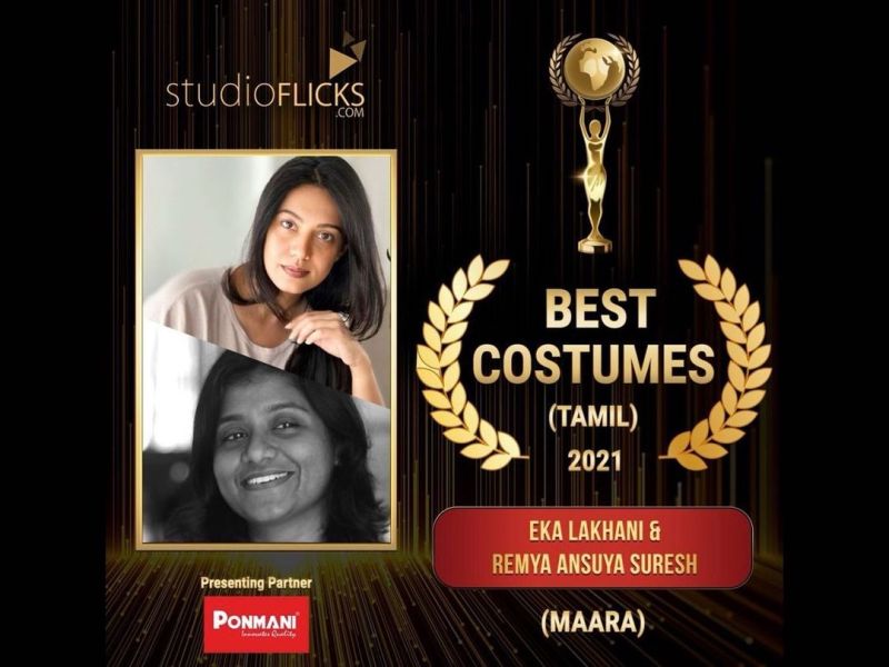 Eka Lakhani best costume designer for tamil film