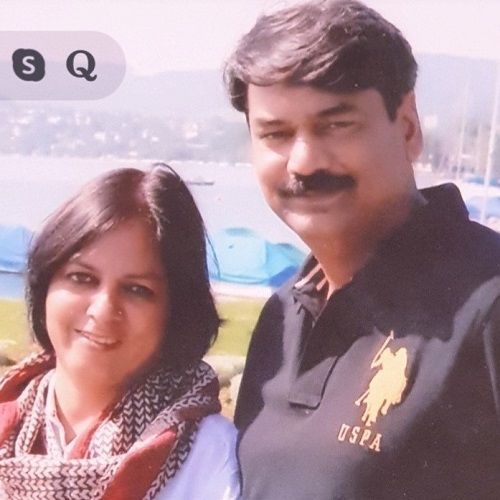 Kamal Khan with his wife