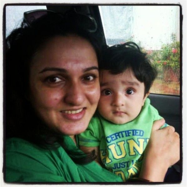 Komal with her son Riyaan