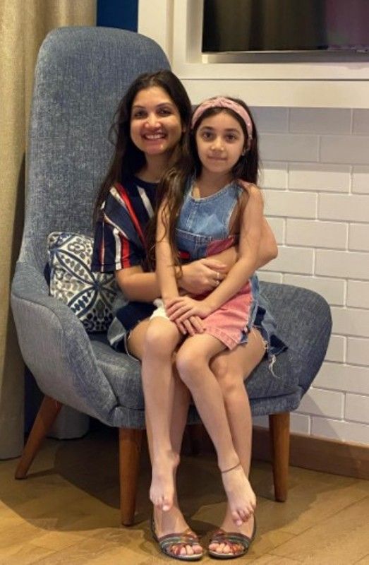 Madhuri Jain with her daughter