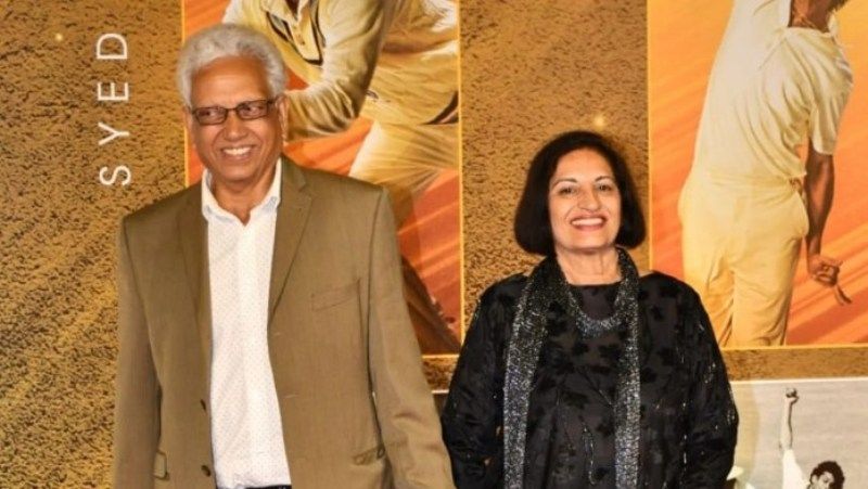 Mohinder Amarnath with his wife Inderjit Amarnath