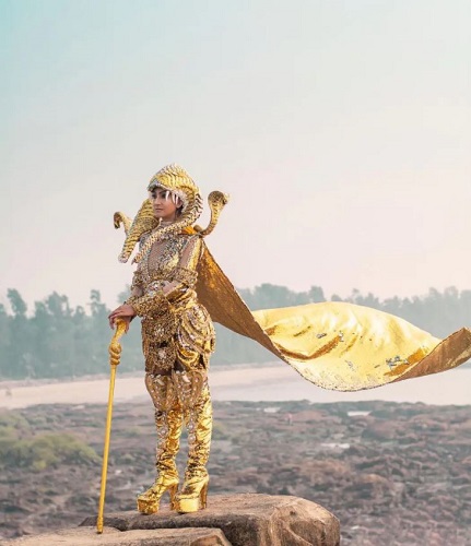 Navdeep Kaur's costume in Mrs. World 2021