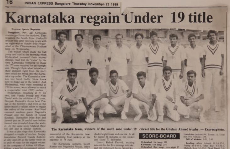 Rahul Dravid fifth from left standing