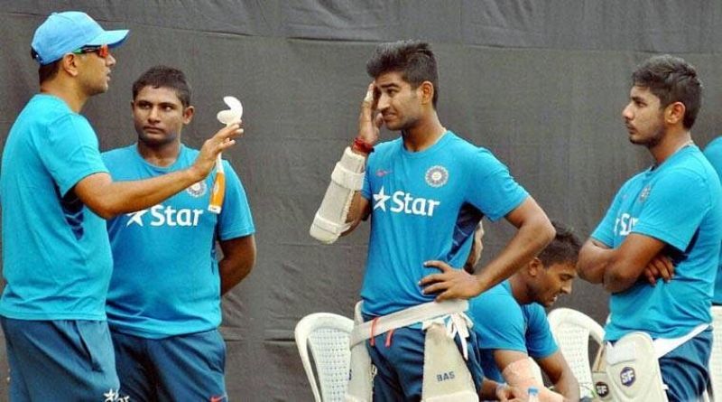 Rahul Dravid with Under-19 Indian national team