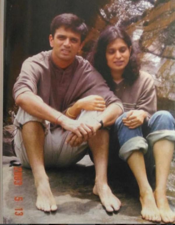 Rahul Dravid with his wife Vijay Pendharkar