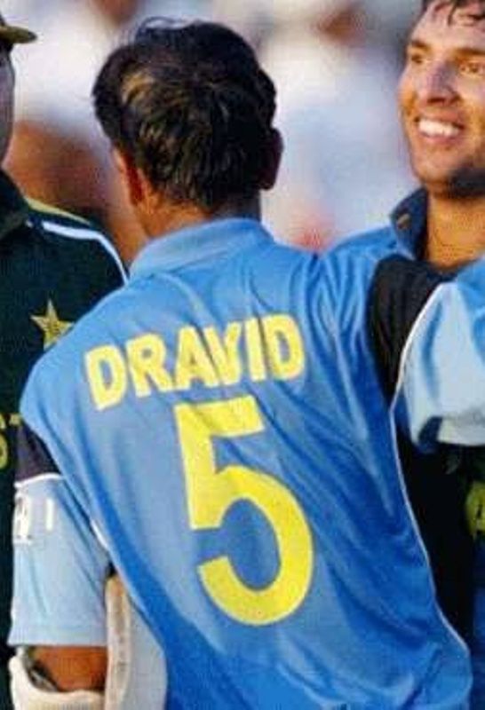 Rahul Dravid's jersey number