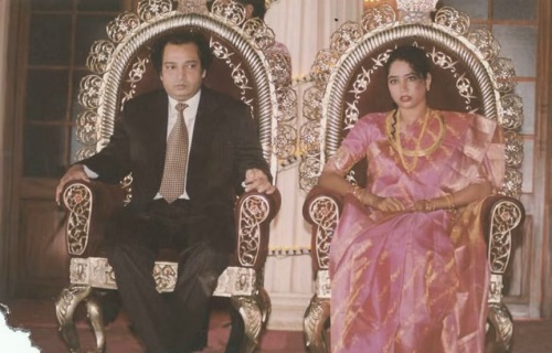 Ramesh Babu with his wife