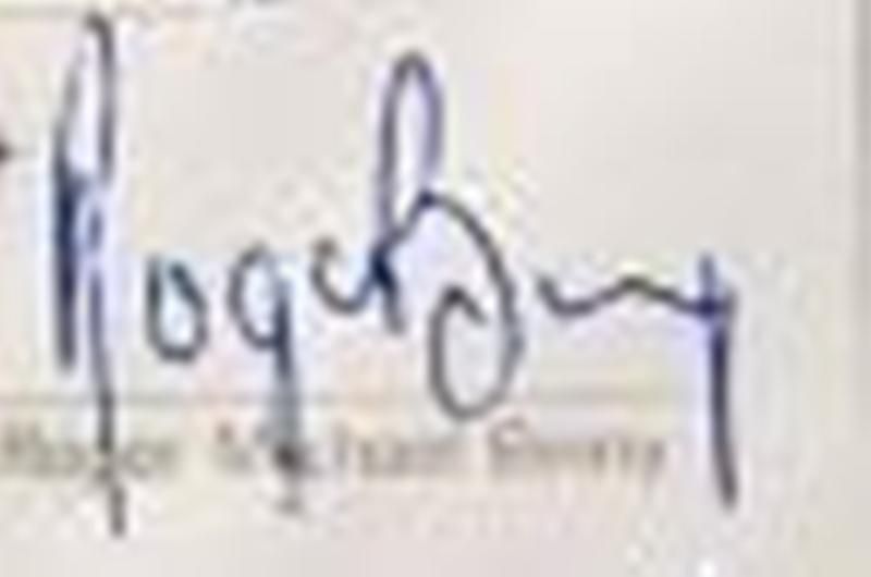 Roger Binny's signature