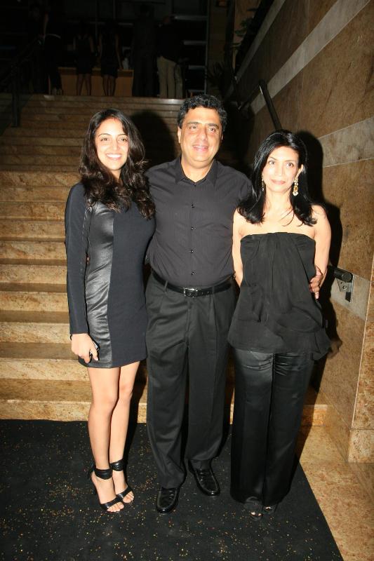 Ronnie Screwvala with his wife Zarina and daughter Trishya