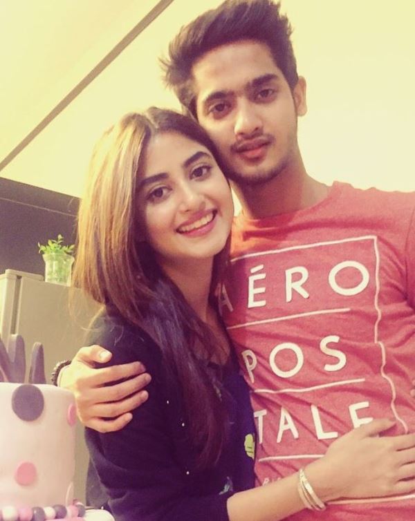 Sajal Aly with her brother