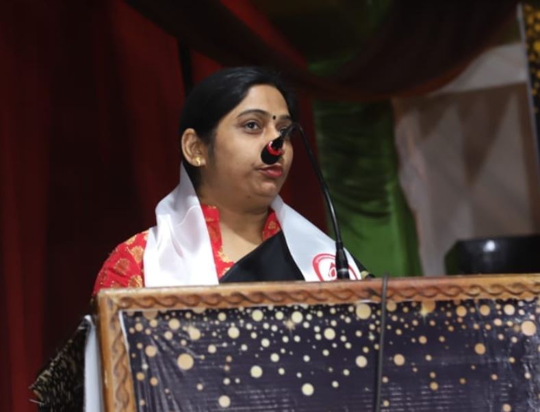 Sanghmitra Maurya as a member of BJP