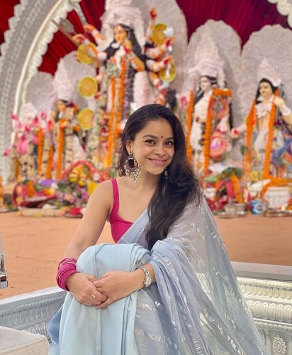 Sumona Chakravarti at Durga Puja event