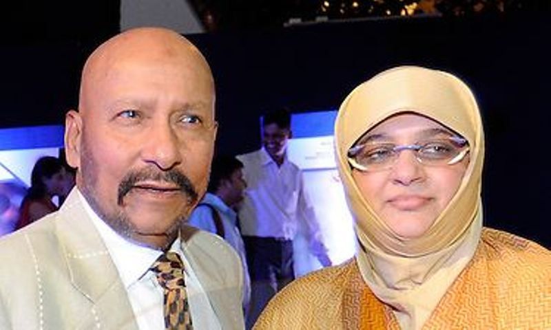 Syed Kirmani with his wife