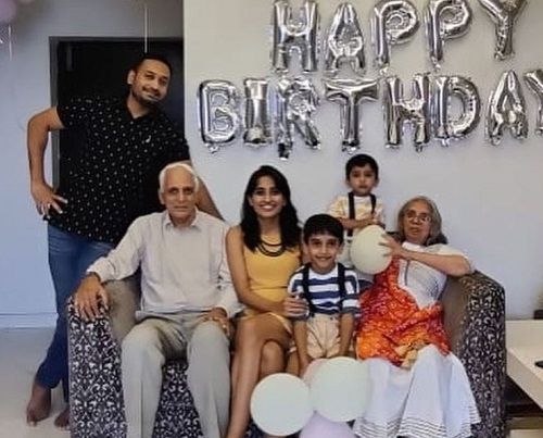 Vineeta Singh with her parents, husband, and sons