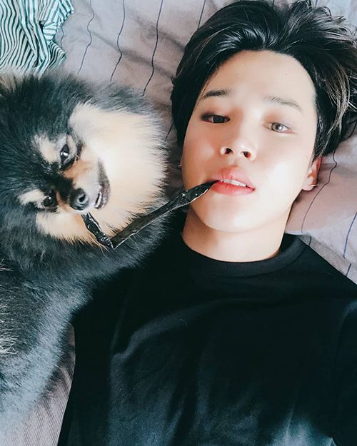 Yeontan with Jimin of BTS