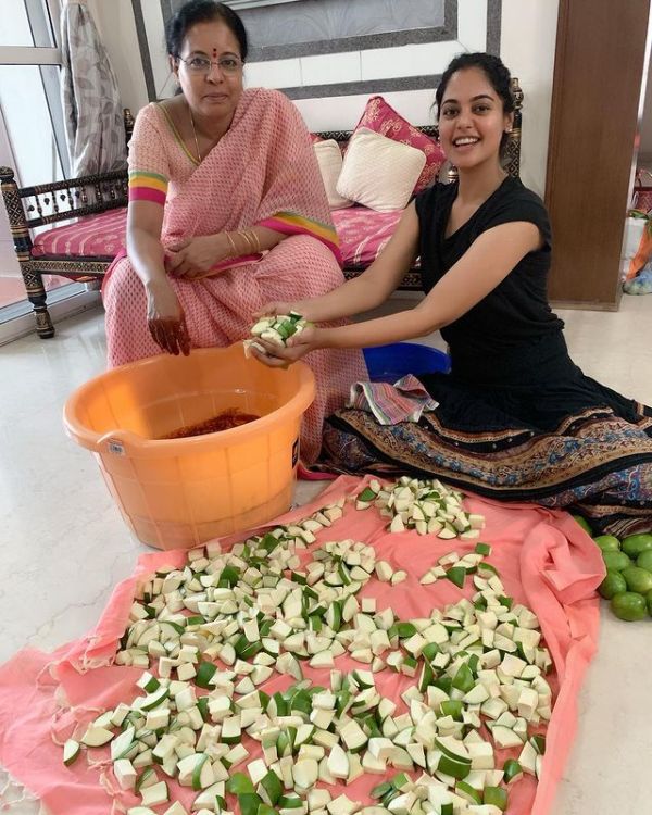 Bindu with her mother
