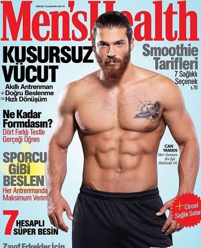 Can Yaman featured on the cover of Men's Health magazine