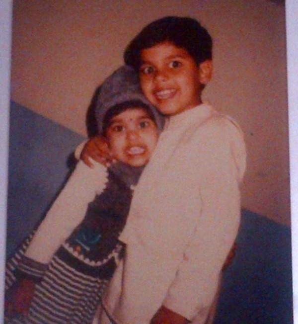 Childhood picture of Bindu with his brother
