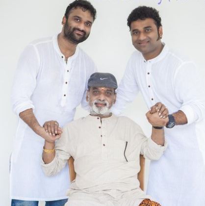 Devi Sri Prasad with his father and brother