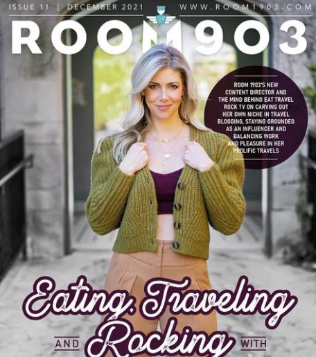 Kelly Rizzo on the cover of the Room 1903 magazine