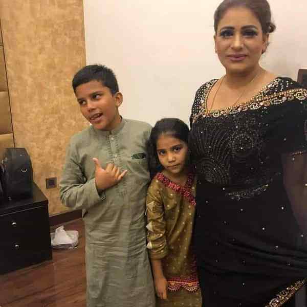 Naseebo Lal with her son and daughter