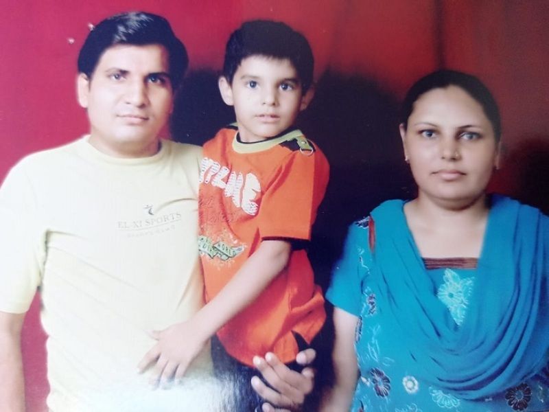 Nishant Sindhu as a child with his parents