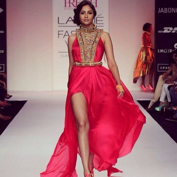 Purva Rana walked the ramp in Lakme Fashion week