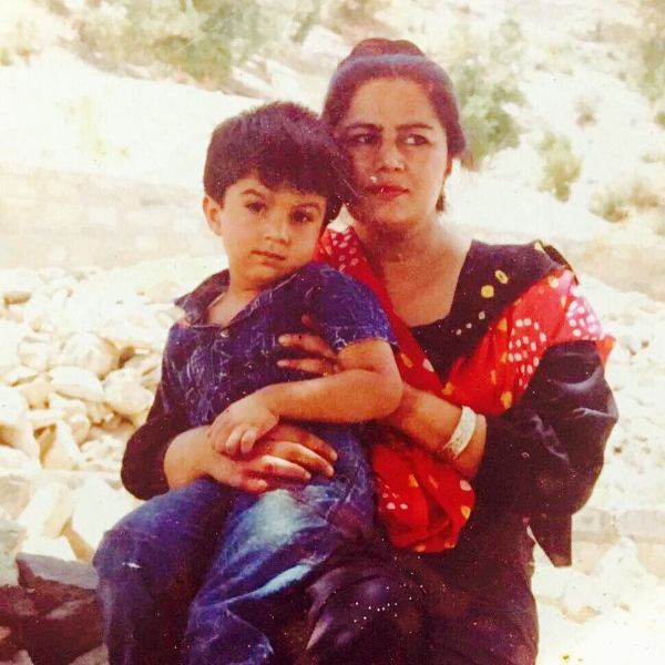 Rabi Ahmad in his mom's lap
