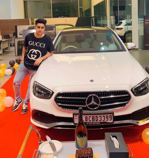 Raghav Sharma with his car