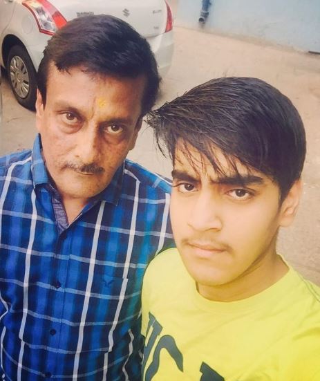 Raghav Sharma with his father