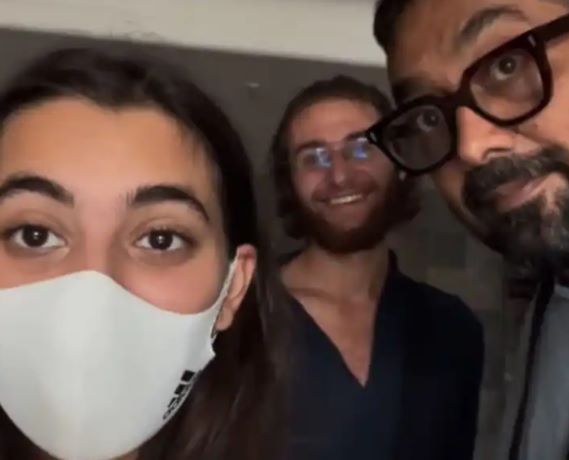 Shane Gregoire with Aaliyah Kashyap and Anurag kashyap