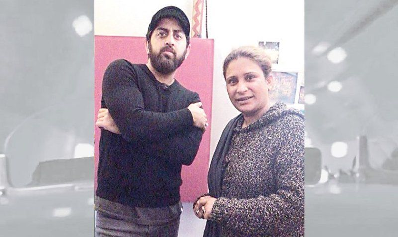 Talal Qureshi with his mother