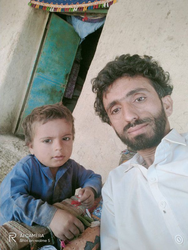 Wahab Ali with his son Sameer