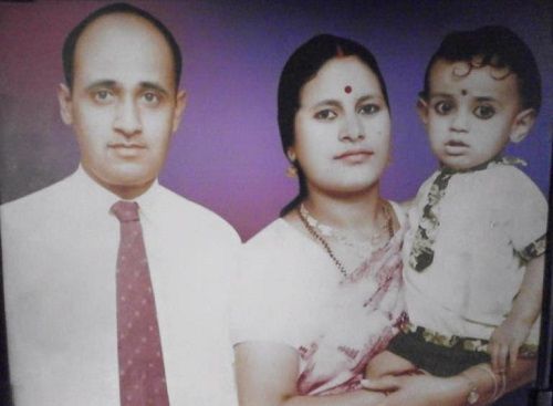 A childhood picture of Vinod Kapri with his parents