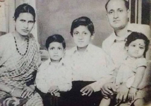 An old photo of Vinod Kapri's family