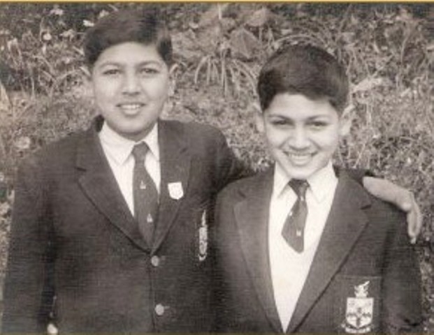 Arun Khetarpal (left) with his younger brother Mukesh at Lawrence School Sanawar.