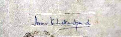 Arun Khetarpal's signature.