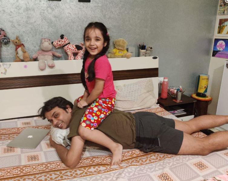 Asish with his daughter