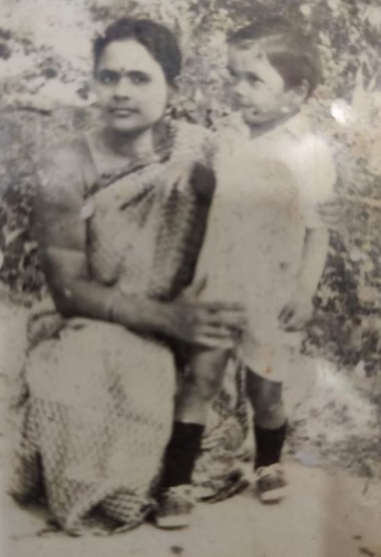 Asish with his mother