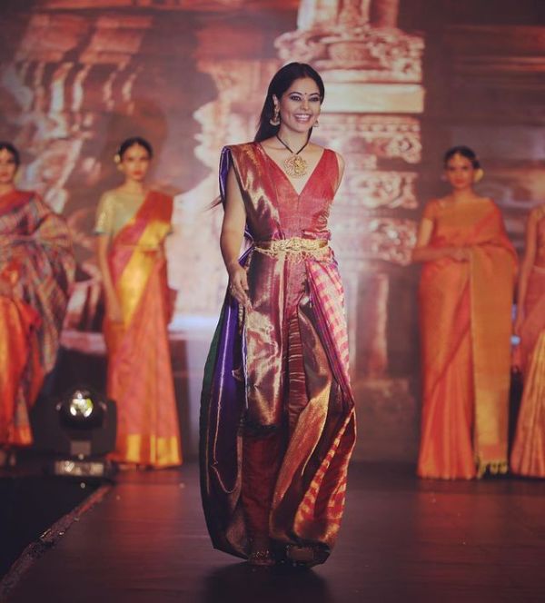 Bindu Madhavi walks a ramp for a wedding fashion show