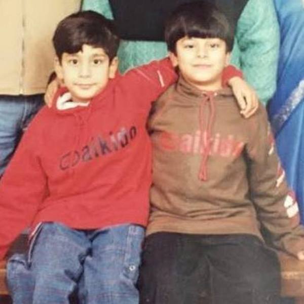 Chilhood picture of Siddharth with his brother
