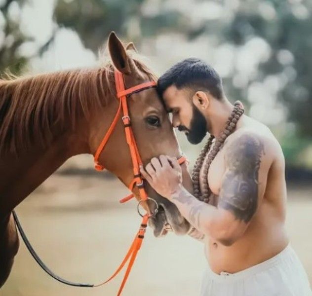 Dinesh Shetty with his horse