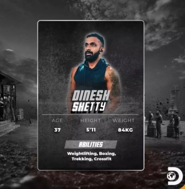 Dinesh Shetty's height mentioned on the show 'India's Ultimate Warrior'